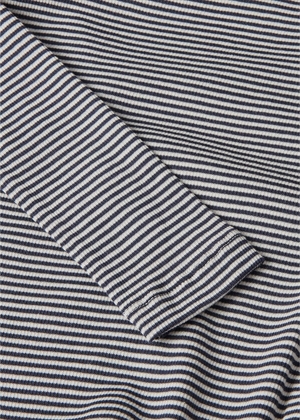 Susi ls stripe bluse Parisian Night/Vanilla Mads Nørgaard 